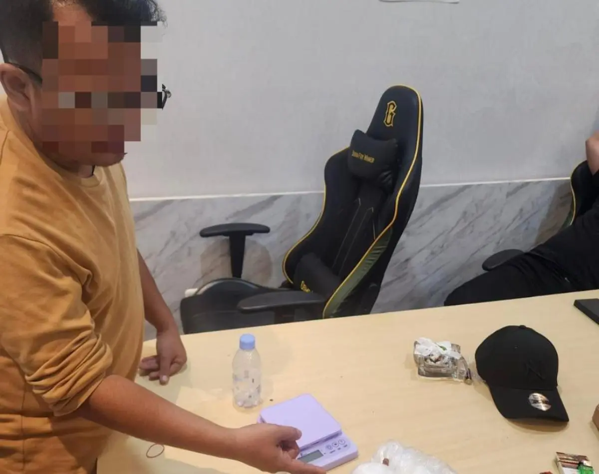 MN (30) saat diamankan Subdit I Ditresnarkoba Polda Sumsel