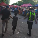 Polsek Ilir Timur I Polrestabes Palembang saat mengamankan salah satu anak dibawah umur untuk didata