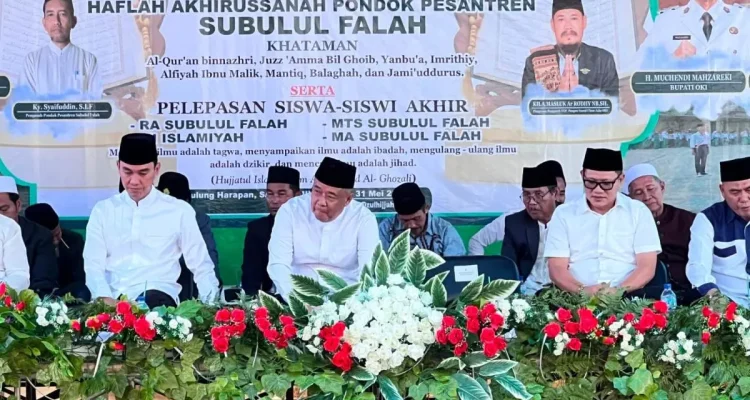 Wakil Gubernur Sumatera Selatan (Sumsel) H. Cik Ujang hadiri Haflah Akhirussanah Pondok Pesantren Subulul Falah