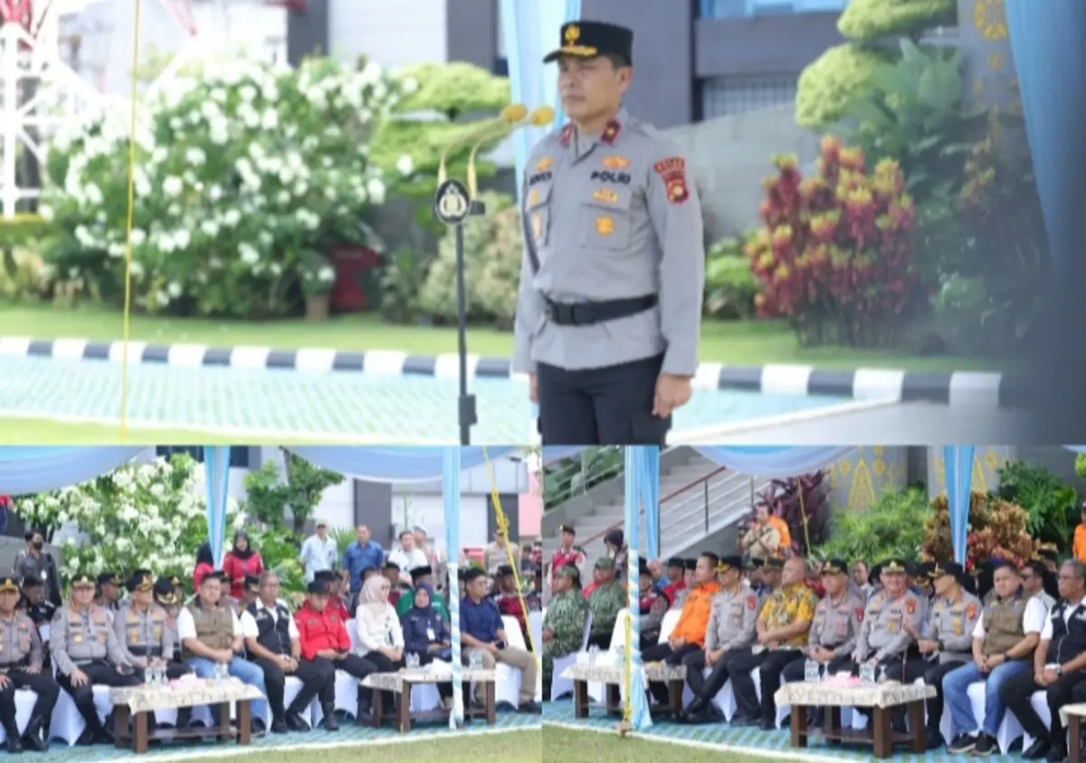 Wakapolda Sumsel, Brigjen Pol. Rony Samtana, S.I.K., pimpin langsung Wakapolda Sumsel, Brigjen Pol. Rony Samtana, S.I.K., pimpin langsung Apel Kesiapsiagaan Penanganan Kebakaran Hutan dan Lahan (Karhutla) Tahun 2026 yang digelar di halaman depan Gedung Presisi Mapolda Sumsel, Kota Palembang, Jumat (22/5/2026)