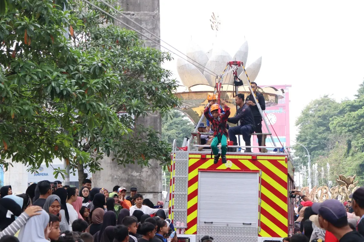Suasana Antusiasme masyarakat terhadap pelaksanaan Car Free Day (CFD) di Kota Palembang pada Minggu pagi (24/5/2026)