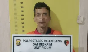 pelaku berinisial MZ (24) warga Jalan Sukawinatan, Lorong Hikmah, Kelurahan Sukajaya, Kecamatan Sukarami Palembang saat diringkus Unit Pidana Umum (Pidum) Satreskrim Polrestabes Palembang pelaku berinisial MZ (24) warga Jalan Sukawinatan, Lorong Hikmah, Kelurahan Sukajaya, Kecamatan Sukarami Palembang saat diringkus Unit Pidana Umum (Pidum) Satreskrim Polrestabes Palembang