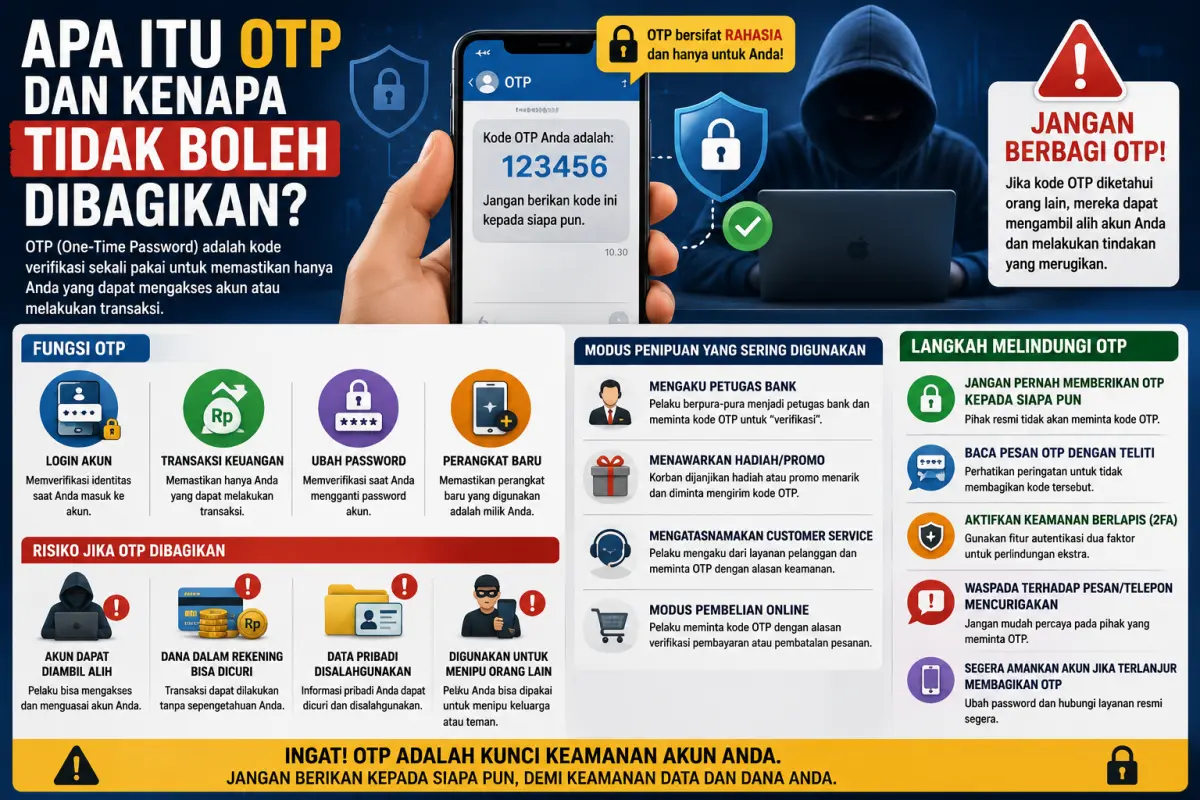 Ilustrasi Keamanan OTP dan perlindungannya