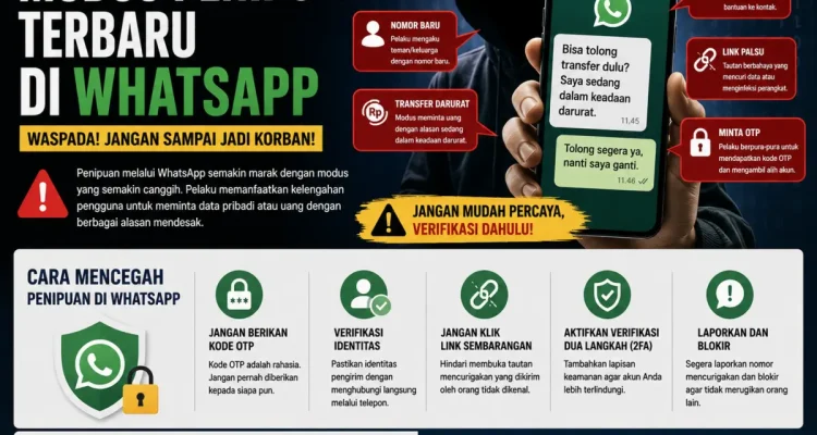 Ilustrasi Modus Penipuan Terbaru di WhatsApp