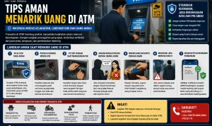 Ilustrasi Tips Aman menarik uang di ATM