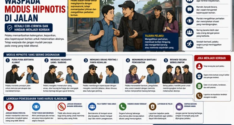 Ilustrasi Waspada Modus Hipnotis di Jalan