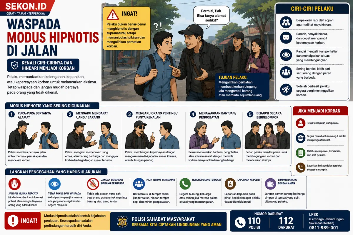Ilustrasi Waspada Modus Hipnotis di Jalan
