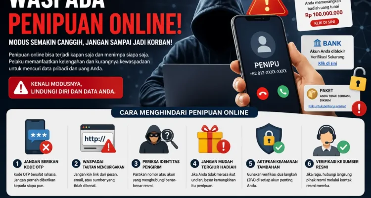 Ilustrasi Waspada Penipuan Online
