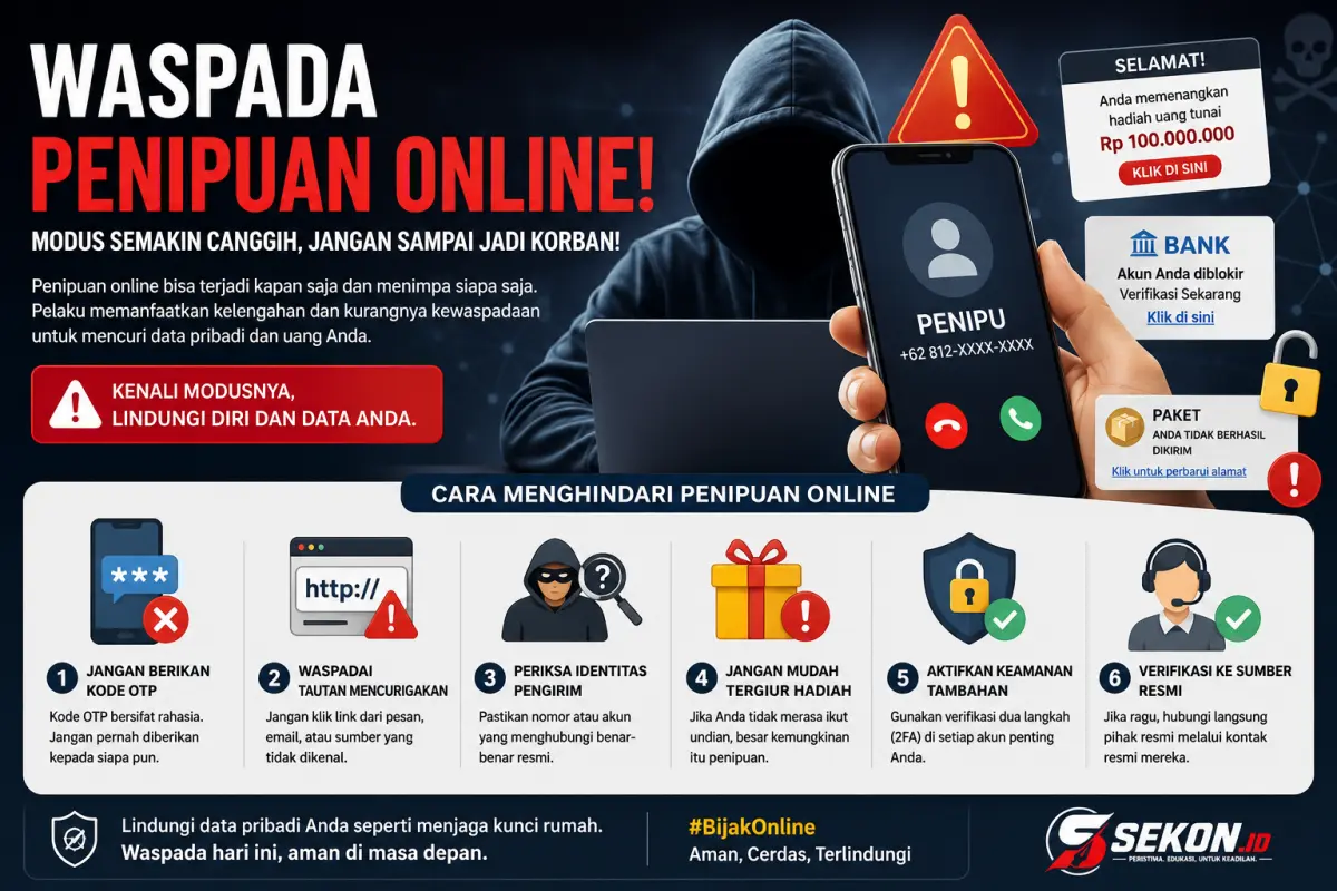 Ilustrasi Waspada Penipuan Online