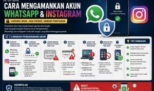 Ilustrasi cara mengamankan akun WhatsApp dan Instagram