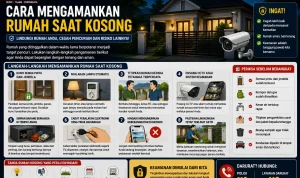 Ilustrasi cara mengamankan rumah saat kosong Ilustrasi cara mengamankan rumah saat kosong