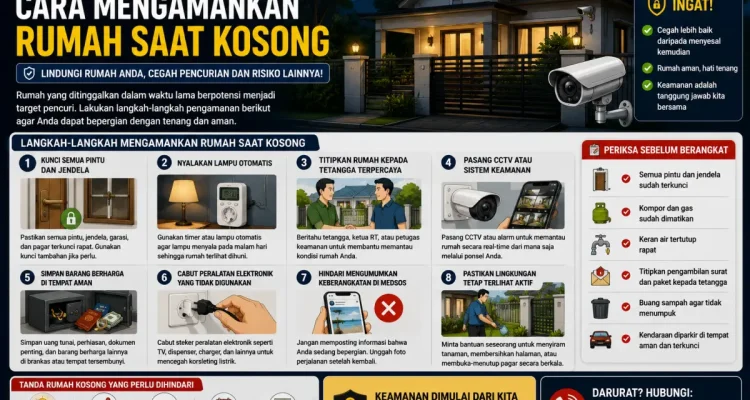 Ilustrasi cara mengamankan rumah saat kosong