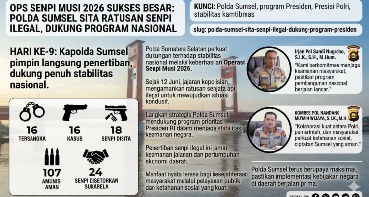 Ilustrasi hasil Analisa dan Evaluasi Operasi Senpi Musi 2026 Polda Sumsel