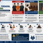 Ilustrasi perbedaan tersangka, terdakwa, dan terpidana