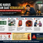 Ilustrasi yang harus dilakukan saat kebakaran terjadi