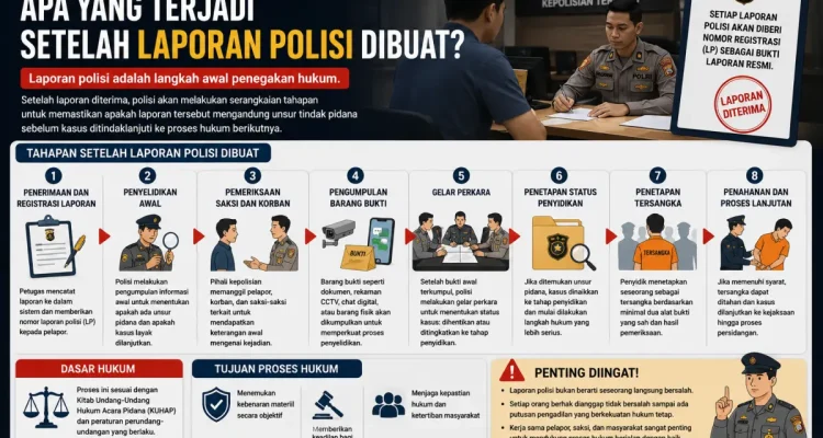 Ilustrasi yang terjadi setelah laporan polisi dibuat