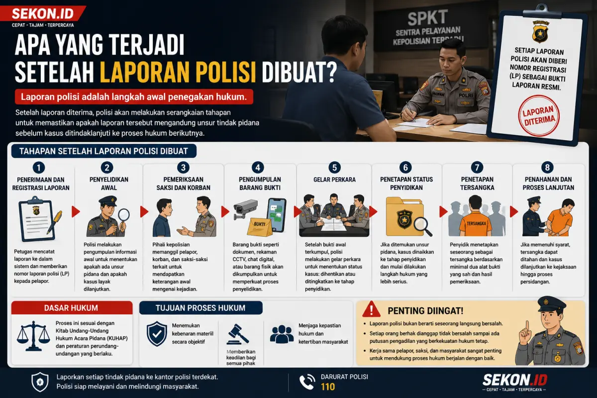 Ilustrasi yang terjadi setelah laporan polisi dibuat