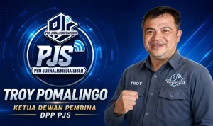 Ketua Dewan Pembina Pro Jurnalis Media Siber (PJS), Troy Evelon Pomalingo