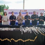 Konferensi pers Operasi Senpi Musi 2026 Polres OKI