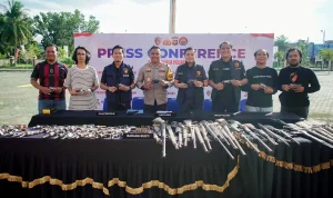 Konferensi pers Operasi Senpi Musi 2026 Polres OKI Konferensi pers Operasi Senpi Musi 2026 Polres OKI