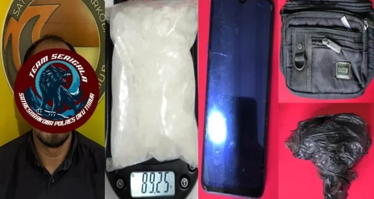 Salah satu tersangka berinisial WN (27) diamankan Satresnarkoba Polres OKU Timur
