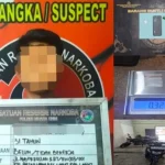 TSK berinisial B (31) diamankan Satresnarkoba Polres Muara Enim
