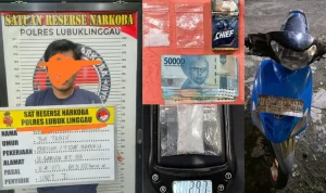 Tersangka kurir sabu beserta barang bukti berinisial DM (34) diamankan Satresnarkoba polres lubuk linggau Tersangka kurir sabu beserta barang bukti berinisial DM (34) diamankan Satresnarkoba polres lubuk linggau