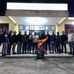 Tim Satreskrim Polres OKI saat mengamankan tersangka berinisial Y (59) di Polres OKI