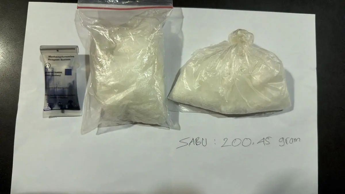 barang bukti narkotika jenis sabu seberat 200,45 gram