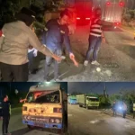 personel Pawas, Unit Reskrim, dan SPKT Polsek Sukarami Polda Sumsel olah TKP tempat kejadian