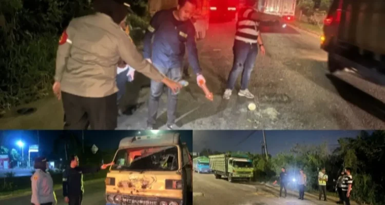 personel Pawas, Unit Reskrim, dan SPKT Polsek Sukarami Polda Sumsel olah TKP tempat kejadian