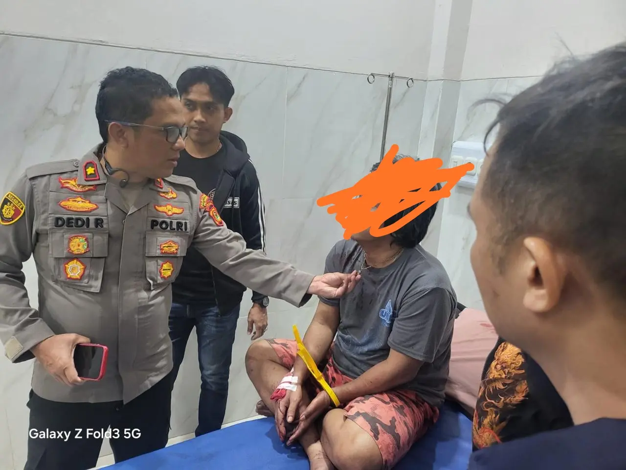 terduga pelaku berinisial HT (48) diamankan dan menjalani observasi medis di Rumah Sakit Siti Khadijah Palembang