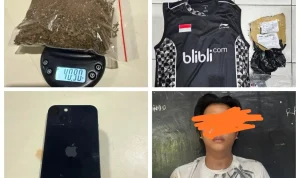 tersangka berinisial AR (21) diamankan Satresnarkoba Polres OKU Selatan tersangka berinisial AR (21) diamankan Satresnarkoba Polres OKU Selatan