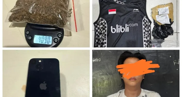tersangka berinisial AR (21) diamankan Satresnarkoba Polres OKU Selatan