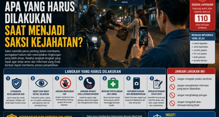 Apa yang harus dilakukan saat menjadi saksi
