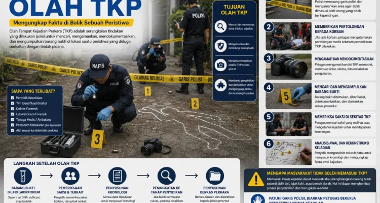 Ilustrasi proses olah TKP secara profesional