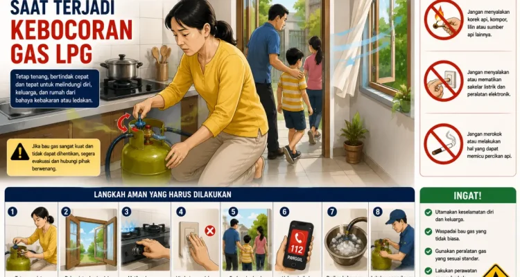 Langkah aman saat kebocoran gas LPG