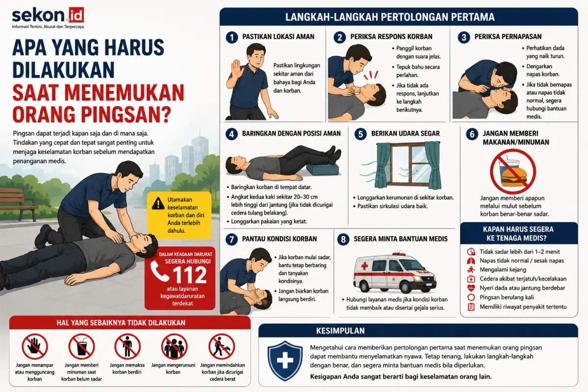 Panduan pertolongan pertama pingsan