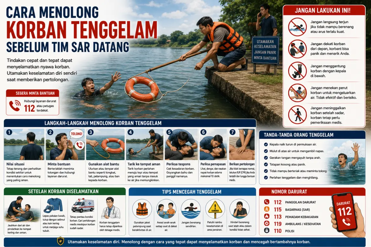 Panduan pertolongan pertama tenggelam