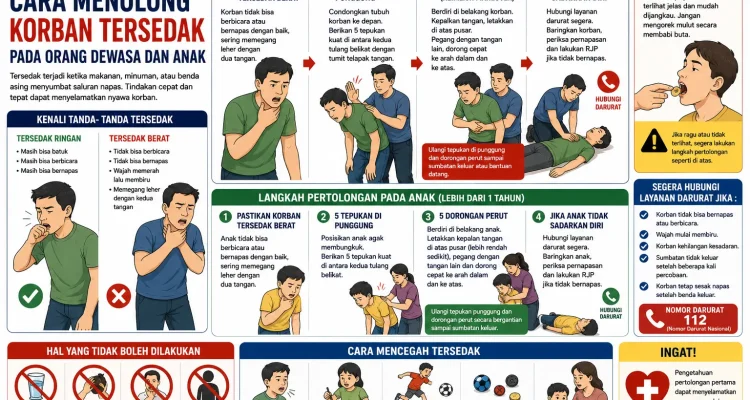 Panduan pertolongan pertama untuk tersedak