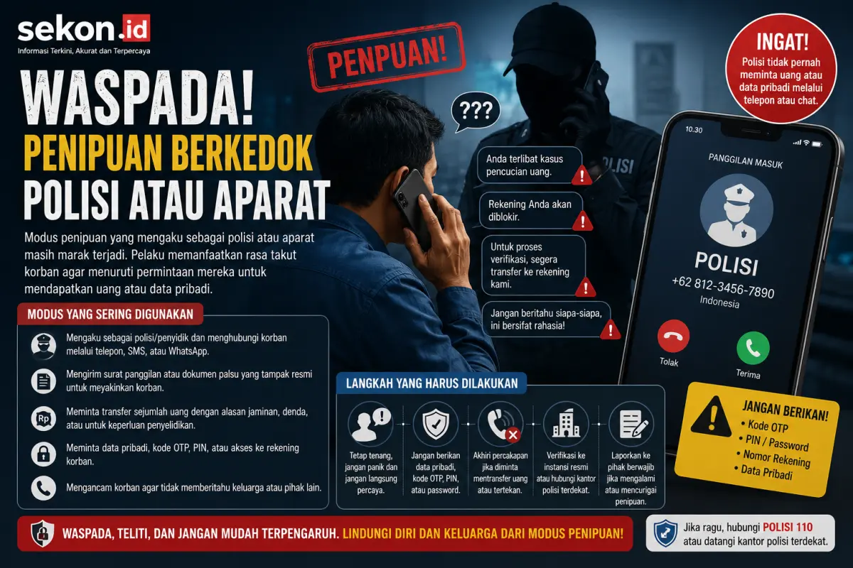 Waspada terhadap penipuan berkedok polisi